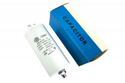 Конденсатор CBB60 45 мкФ 450V, з гайкою